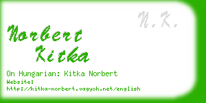norbert kitka business card